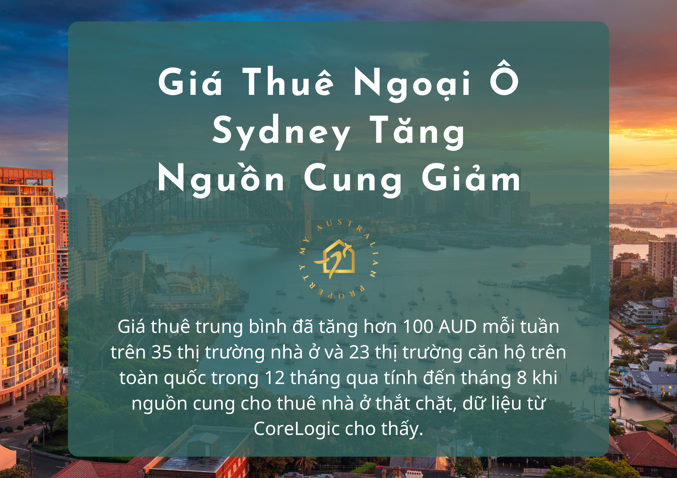 Giá Thuê Ngoại Ô Sydney Tăng – Nguồn Cung Giảm