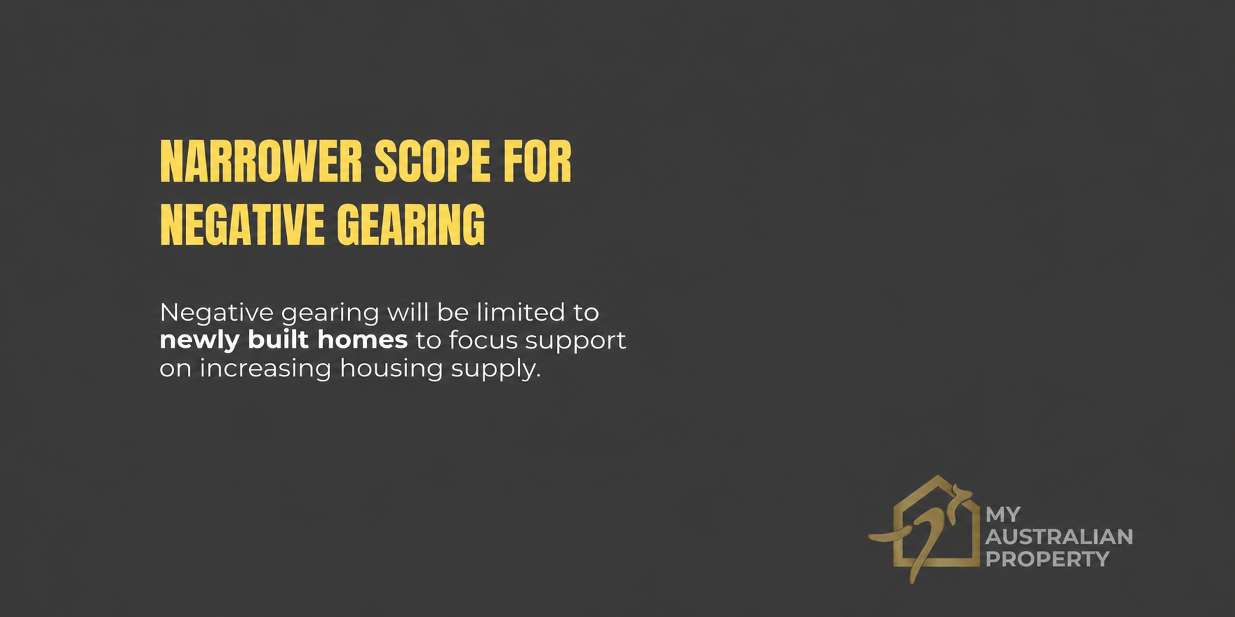 Narrower scope for negative gearing